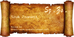 Szuk Zsanett névjegykártya